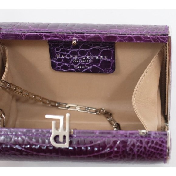 New Ralph Lauren Purple Label Collection bag real alligator clutch shoulder 12k - Picture 2 of 13